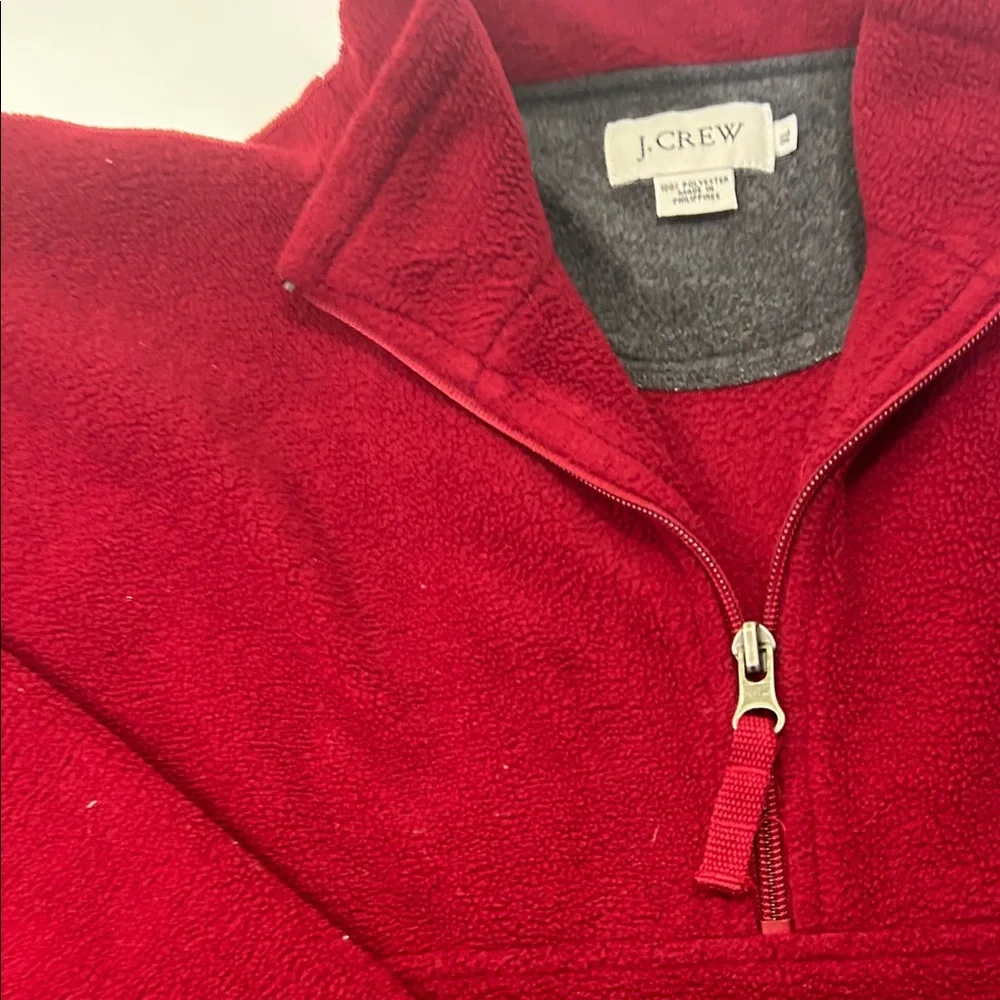 J. Crew Men's Zip-Up Sweater in Rich Red - Picture 3 of 16